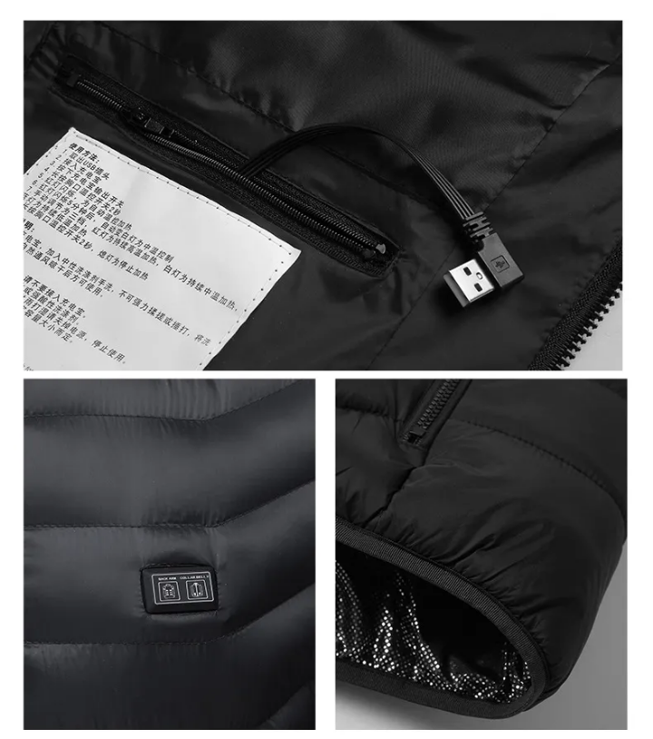 Men's Winter Heated Jacket with USB Heating